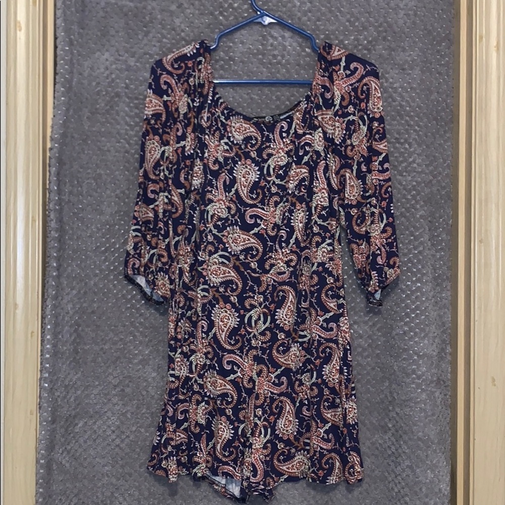Paisley Off-The-Shoulder Romper